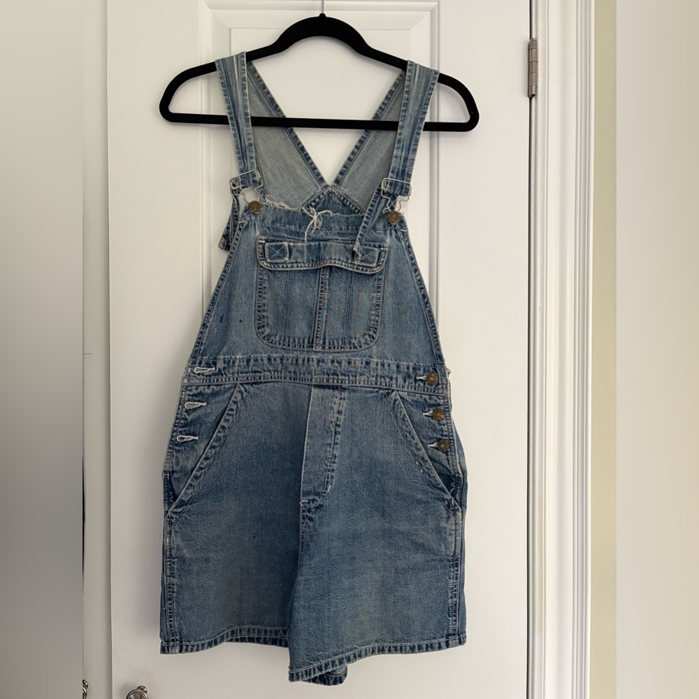 Vintage 90s Urban Star Jean Short Overalls